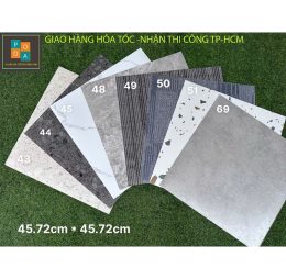 Sàn nhựa giả đá vuông bóc dán