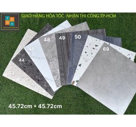 Sàn nhựa giả đá vuông bóc dán